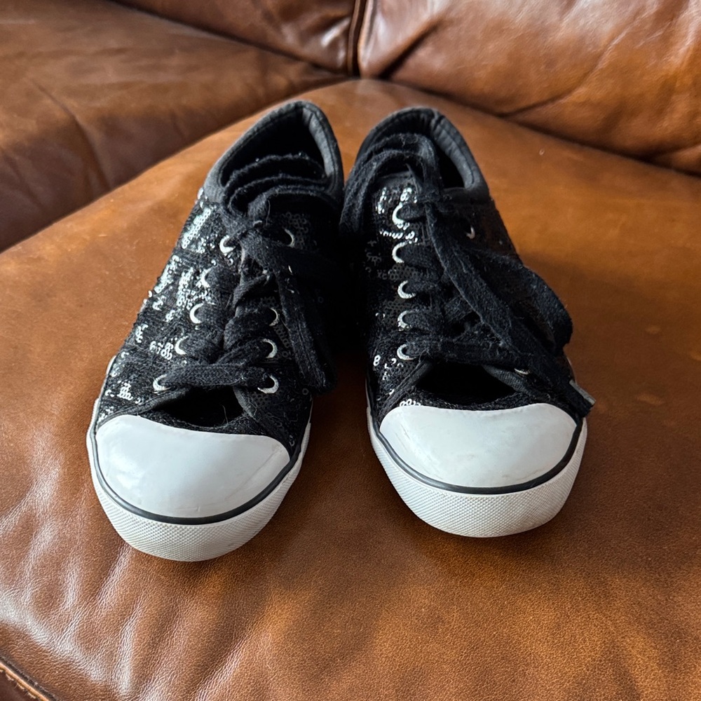 G by Guess Black and White Sequin Sneakers - Picture 5 of 5